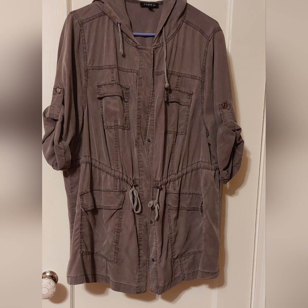 Torrid Tencel Utility Jacket - Picture 2 of 8